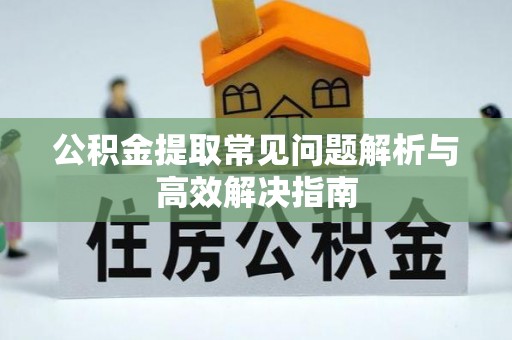 增城公积金提取常见问题解析与高效解决指南